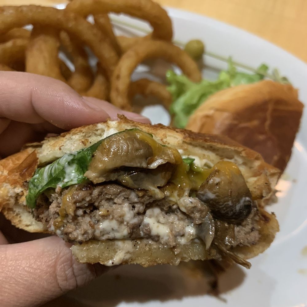 Abe's Modern Diner - Just another truffle mushroom burger image! - Canadian (New) Near Me - Airdrie, Alberta Abe's Modern Diner - Just another truffle mushroom burger image! - Canadian (New) Near Me - Airdrie, Alberta