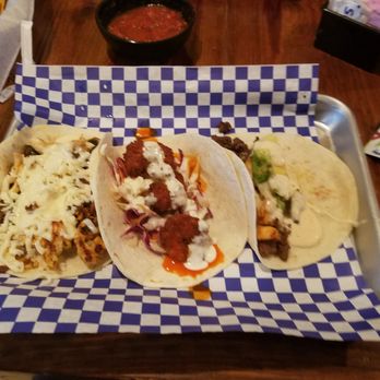Taco Libre - The Shroom was AMAZING. The Sriccha Shrimp and Surf and Turf were good. - Tacos Near Me - Jacksonville, Florida Taco Libre - The Shroom was AMAZING. The Sriccha Shrimp and Surf and Turf were good. - Tacos Near Me - Jacksonville, Florida