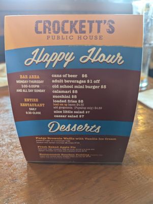 Menu photo 7 Crockett's Public House Puyallup, WA