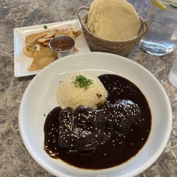 El Sazon De Alferez - Mole (this dish was DELICIOUS) 2-piece of Chicken, Rice, and house-made tortillas - Mexican Near Me - Los Angeles, California El Sazon De Alferez - Mole (this dish was DELICIOUS) 2-piece of Chicken, Rice, and house-made tortillas - Mexican Near Me - Los Angeles, California