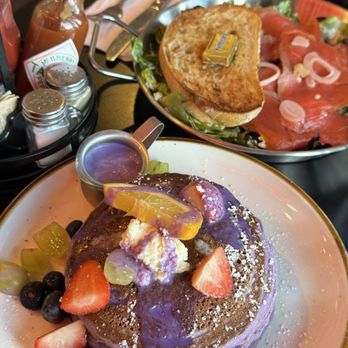 The Hangout - ube pancake and smoked salmon salad... - Breakfast & Brunch Near Me - Walnut Creek, California The Hangout - ube pancake and smoked salmon salad... - Breakfast & Brunch Near Me - Walnut Creek, California