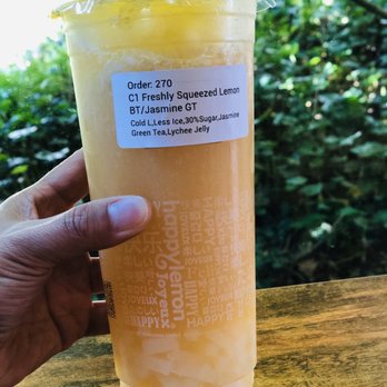 Happy Lemon - Freshly squeezed lemon with Jasmine green tea - Bubble Tea Near Me - Issaquah, Washington Happy Lemon - Freshly squeezed lemon with Jasmine green tea - Bubble Tea Near Me - Issaquah, Washington