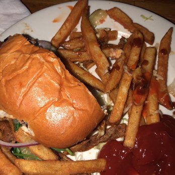 The Kettle - Half eaten BBQ Bacon Cheddar Burger - hubby still working on it - Diners Near Me - Manhattan Beach, California