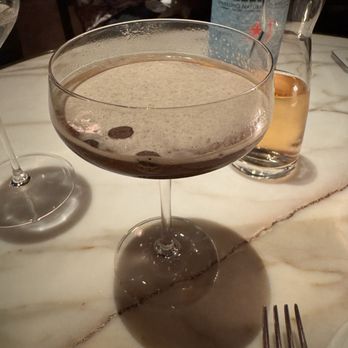Osteria Mozza - 1/4 filled espresso martini - Italian Near Me - Washington, DC, District of Columbia Osteria Mozza - 1/4 filled espresso martini - Italian Near Me - Washington, DC, District of Columbia