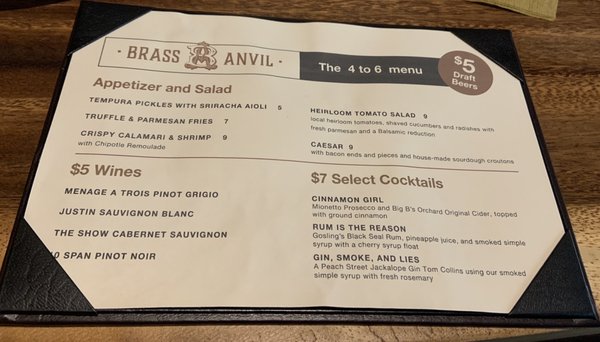 Menu photo 1 Brass & Anvil Carbondale, CO