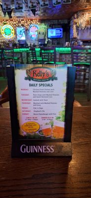 Menu photo 1 Kelly's Irish Pub South Padre Island, TX Menu photo 1 Kelly's Irish Pub South Padre Island, TX