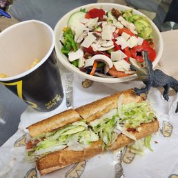 Swampy loved his Italian Grinder with Black Bean Avocado salad. Don't forget the fries Chomp, chomp Swampy loved his Italian Grinder with Black Bean Avocado salad. Don't forget the fries Chomp, chomp