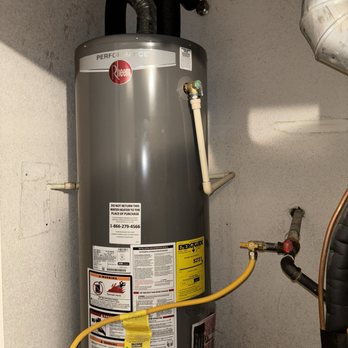 Angels plumbing - Newly installed water heater by Angel - Plumbing Near Me
