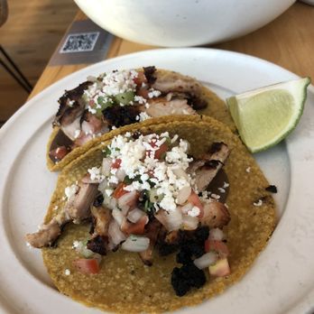ATX Cocina - Happy hour chicken tacos. Good but prefer fish tacos over chicken. - Mexican Near Me - Austin, Texas