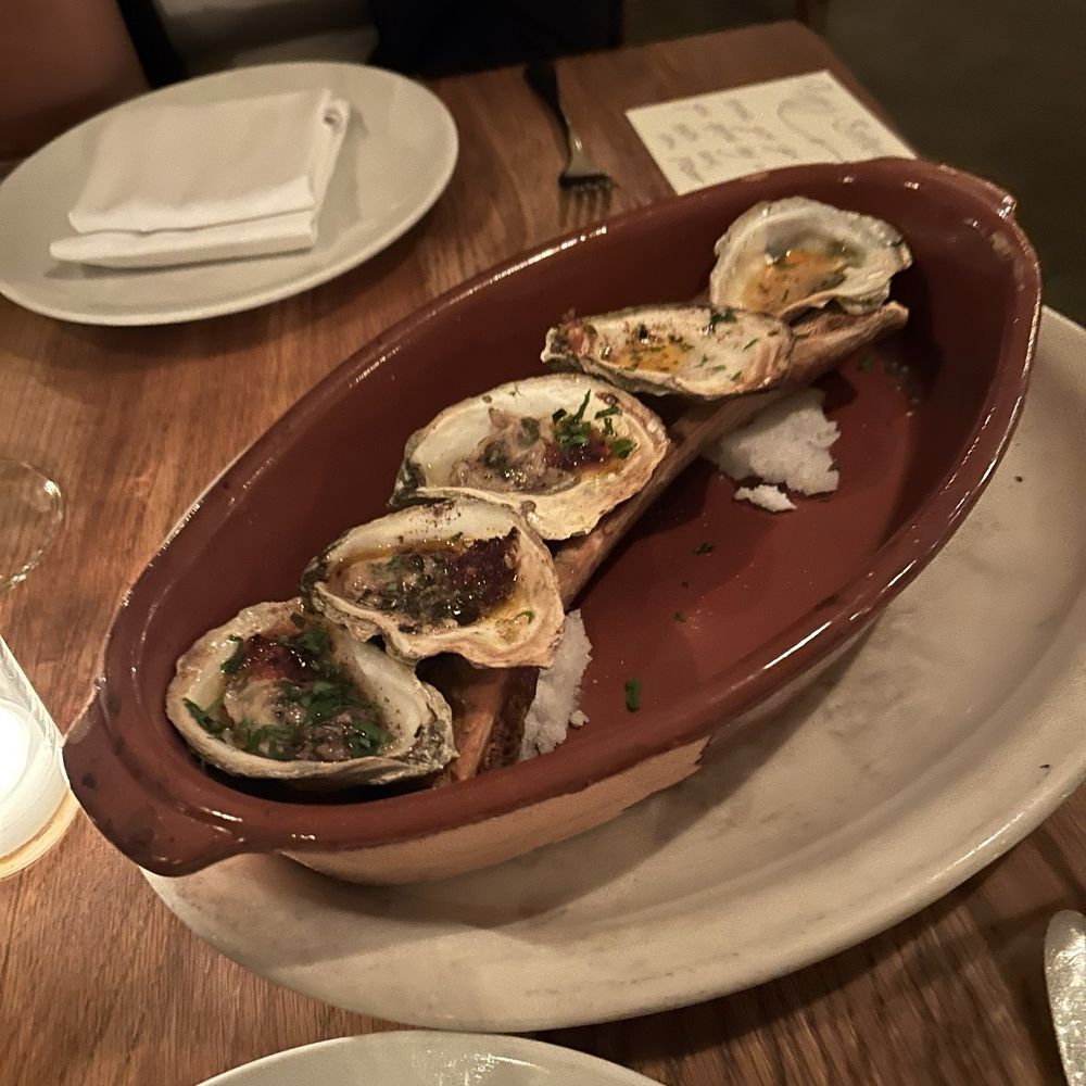 Peasant - Fire roasted oysters with bone marrow - Italian Near Me - New York, New York Peasant - Fire roasted oysters with bone marrow - Italian Near Me - New York, New York