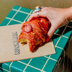 Rockman Coffee and Bakeshop - Strawberry Cheesecake Croissant. One of our weekend specials.