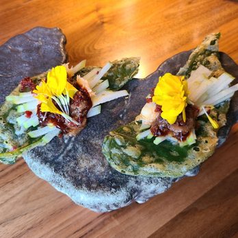 Hed 11 - Snow Crab Paan with pink apple & Toasted coconut butter (collab dish) - Thai Near Me - San Francisco, California