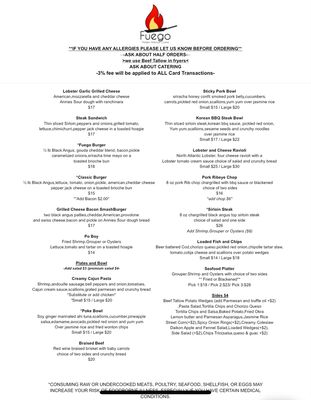 Menu photo 2 Fuego Waynesville, NC Menu photo 2 Fuego Waynesville, NC