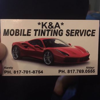 K&A Mobile Tinting Service - Business card - Car Window Tinting Near Me