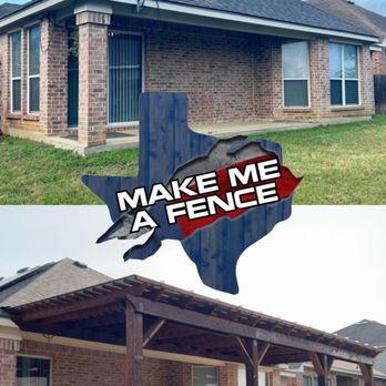 Make Me A Fence - Before and after covered cedar pergola - Fences & Gates Near Me - Arlington, Texas Make Me A Fence - Before and after covered cedar pergola - Fences & Gates Near Me - Arlington, Texas