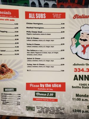 Menu photo 7 Annillo's Smiths Station, AL