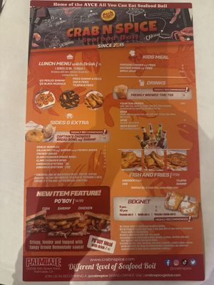 Menu photo 1 Crab N Spice Palmdale, CA Menu photo 1 Crab N Spice Palmdale, CA