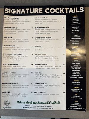 Menu photo 2 The Golf Bar Huntington Beach, CA Menu photo 2 The Golf Bar Huntington Beach, CA