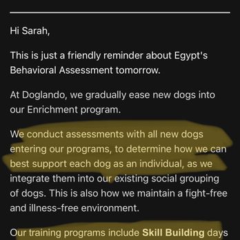 Doglando - this e-mail should contain a list of disqualifying factors instead of misleading statements. - Pet Groomers Near Me - Orlando, Florida