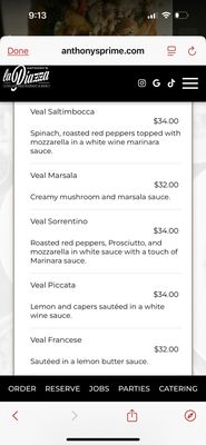 Menu photo 2 Anthony's La Piazza Prime Raleigh, NC