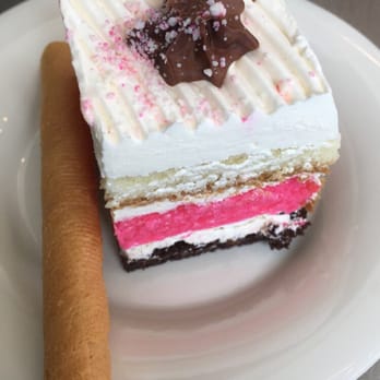 Crossroads - Neapolitan Cake and rolled wafer (can I plate or what?!) - Buffets Near Me - Berkeley, California