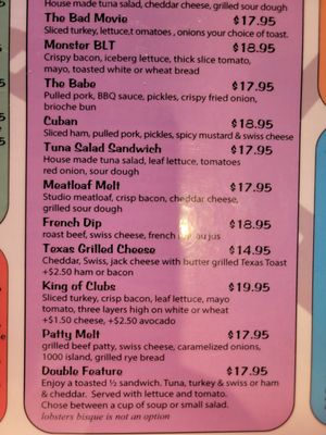 Menu photo 6 Studio Diner San Diego, CA