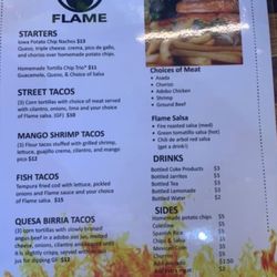 Flame - Bondurant - Menu