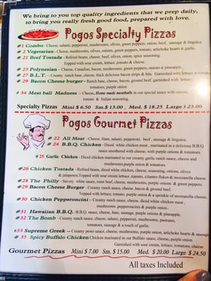Menu photo 6 Pogo's Pizza Kelseyville, CA Menu photo 6 Pogo's Pizza Kelseyville, CA