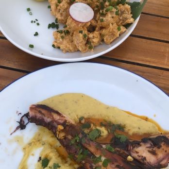 Joia Beach - Grilled octopus and popcorn shrimp - Modern European Near Me - Miami, Florida