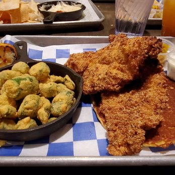 The Row - Cornmeal Catfish w/ fried okra - Southern Near Me - Nashville, Tennessee The Row - Cornmeal Catfish w/ fried okra - Southern Near Me - Nashville, Tennessee