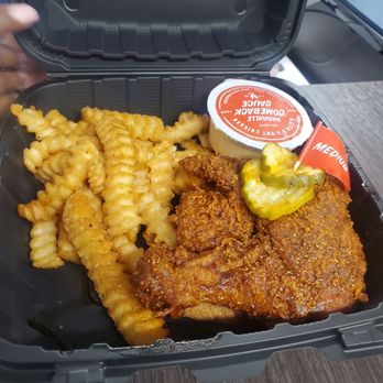 Hattie B's Hot Chicken - Atlanta East - Quarter bird with fries - Chicken Shop Near Me - Atlanta, Georgia Hattie B's Hot Chicken - Atlanta East - Quarter bird with fries - Chicken Shop Near Me - Atlanta, Georgia