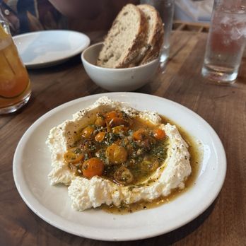 Coltivare - Ricotta cheese dip with olive oil and heirloom tomatoes - Italian Near Me - Houston, Texas