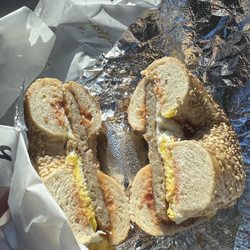Park Avenue Deli - Sausage egg sesame bagel