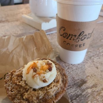 Comfort Coffee - Most delicious Carrot Cake Muffin I have ever had. Highly reccomend. - Coffee & Tea Near Me - Comfort, Texas