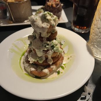 Cravings Tapas Bistro - Onion ring tower - delish - Tapas/Small Plates Near Me - Ridgewood, New Jersey