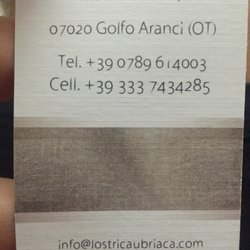 L'Ostrica Ubriaca - Bigliettino visita retro