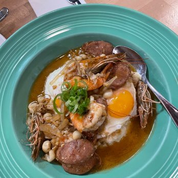 Scratch Kitchen - Creole Shrimp N' Sausage Grits - Breakfast & Brunch Near Me - Honolulu, Hawaii Scratch Kitchen - Creole Shrimp N' Sausage Grits - Breakfast & Brunch Near Me - Honolulu, Hawaii