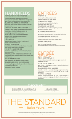 Menu photo 2 The Standard Delray Beach, FL Menu photo 2 The Standard Delray Beach, FL