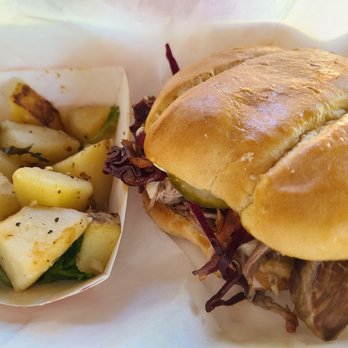 Por'ketta - Potato salad and the Pigcasso sandwich - Food Trucks Near Me - Columbus, Ohio