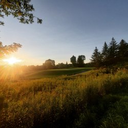 Links At Lang Farm - Hole 1 at sunset