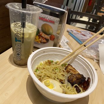 Tin Drum Asian Kitchen - Pork belly tonkotsu ramen & matcha strawberry milk tea with boba and tapioca! - Chinese Near Me - Cumming, Georgia Tin Drum Asian Kitchen - Pork belly tonkotsu ramen & matcha strawberry milk tea with boba and tapioca! - Chinese Near Me - Cumming, Georgia