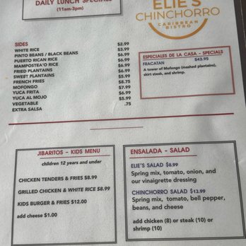 Elie’s Chinchorro - menu - Puerto Rican Near Me - Omaha, Nebraska Elie’s Chinchorro - menu - Puerto Rican Near Me - Omaha, Nebraska
