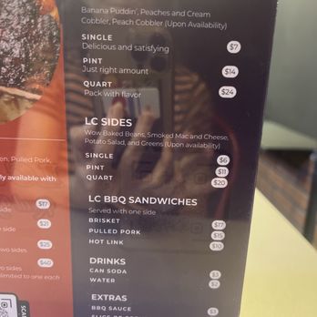 LC BBQ - Menu - Barbeque Near Me - Moreno Valley, California