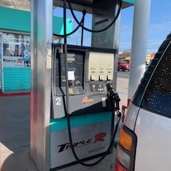 Rahman Gas and Market - February 13, 2024 Delipidated & held together by Duct-Tape (unfortunately; it is) gas/petrol pump.