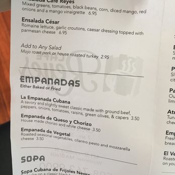 Cafe Reyes - Soup and salad - Cuban Near Me - Worcester, Massachusetts