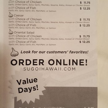 Sugoi - Menu 9/3/17 - Japanese Near Me - Honolulu, Hawaii Sugoi - Menu 9/3/17 - Japanese Near Me - Honolulu, Hawaii
