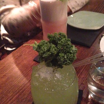 Jinjuu - Cocktails : the green one is with basil and elder flowers. Sorry can't recall the name for / and the other one! - Korean Near Me - London, XGL Jinjuu - Cocktails : the green one is with basil and elder flowers. Sorry can't recall the name for / and the other one! - Korean Near Me - London, XGL