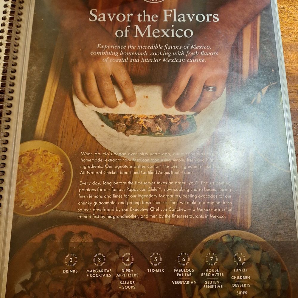 Abuelo's Mexican Restaurant - Menu page - Mexican Near Me - Lubbock, Texas Abuelo's Mexican Restaurant - Menu page - Mexican Near Me - Lubbock, Texas