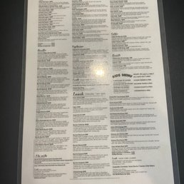 Front of menu