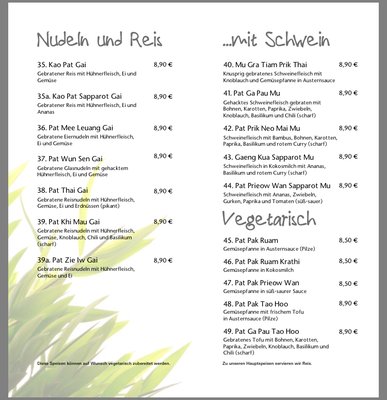 Menu photo 3 Koh Samui Graben-Neudorf, BW